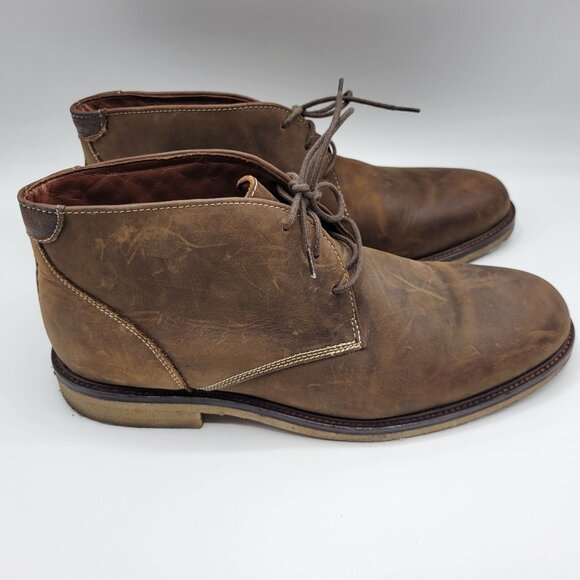 Johnston Muphy Copeland Chukka Leather Ankle Boots 11.5 M Brown - Picture 16 of 16